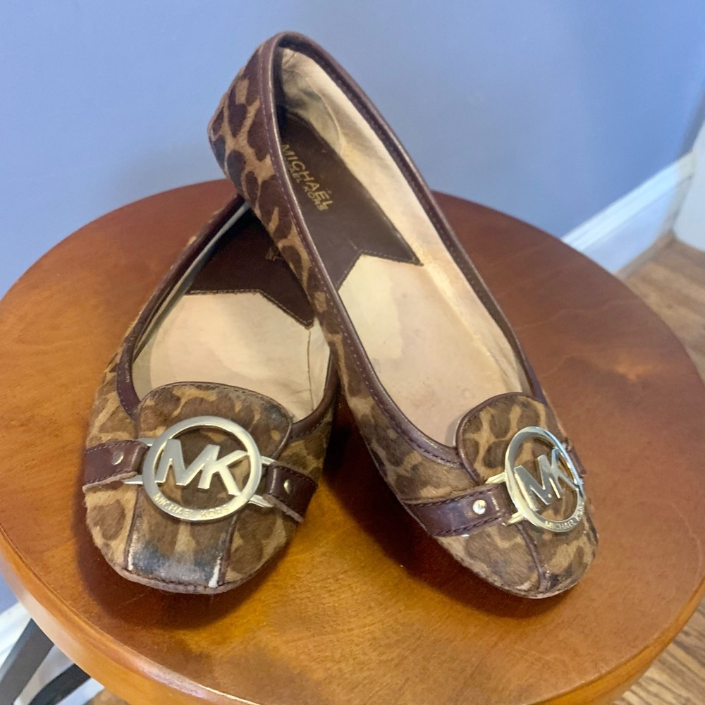 Michael Kors ballet flat - calf hair - leopard print 7.5
